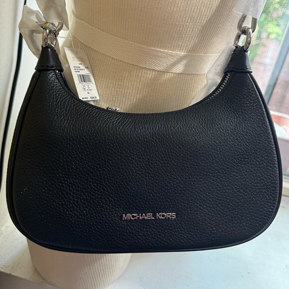 Michael Kors Cora Medium Pebbled Leather Shoulder Bag - Picture 4 of 11